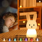 BunnyGlow - Dimbart LED-nattlampa för barn med touchkontroll och USB-laddningsfunktion Carvallo