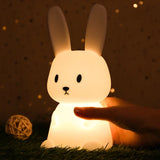 BunnyGlow - Dimbart LED-nattlampa för barn med touchkontroll och USB-laddningsfunktion Carvallo