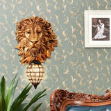 RegalGlow - Majestätisk lejon vägglampa med varm, stämningsfull belysning Carvallo