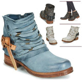 Kvinnors Ankelstövlar Elegant Läder-Kvinnors stövlar-Hemnix-Hemnix