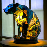 Animal Färgat Glas Bordslampa Ornament Carvallo
