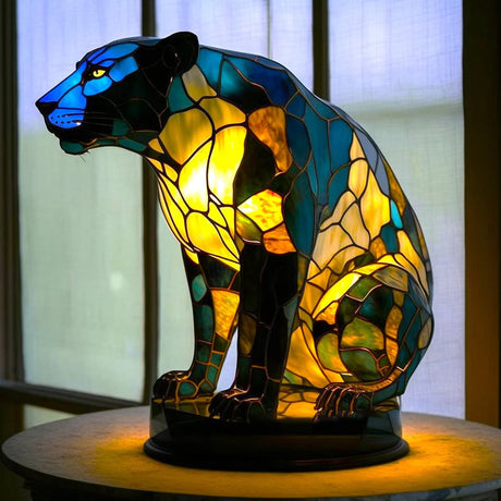Animal Färgat Glas Bordslampa Ornament Carvallo