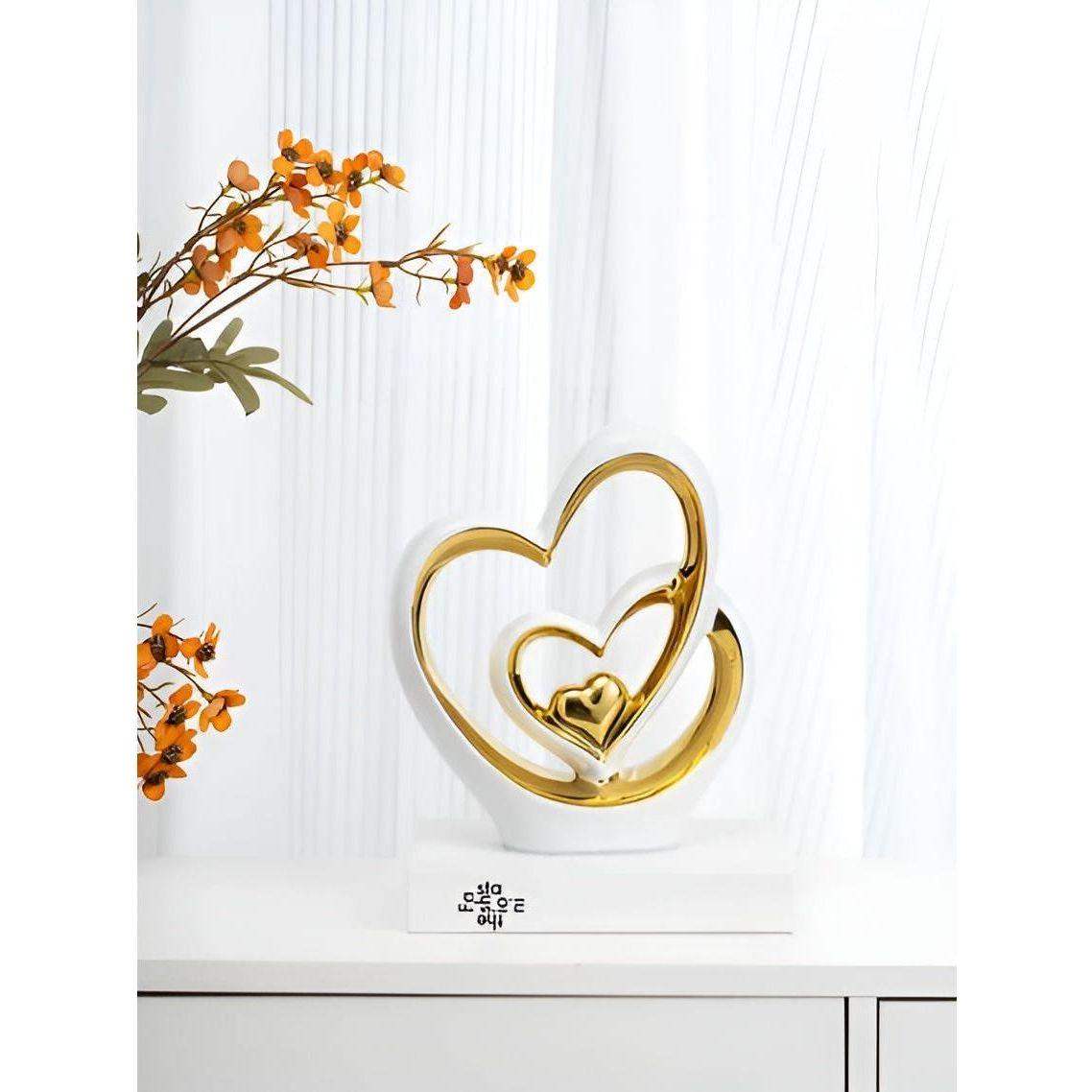 Dekofigur Doppelherz - Romantiskt ornament för bröllop och vardagsrum Carvallo