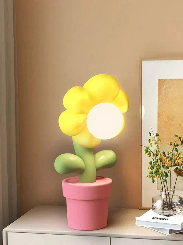 BloomGlow - LED Blomma Bordslampa – Dekorativ Belyst Blomma för Sovrum och Vardagsrum Carvallo