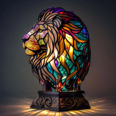 Animal Färgat Glas Bordslampa Ornament Carvallo
