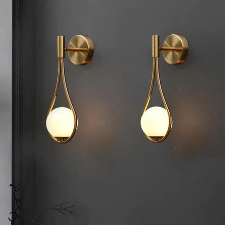 Vägglampa Modern Guld Glas Sconse Carvallo