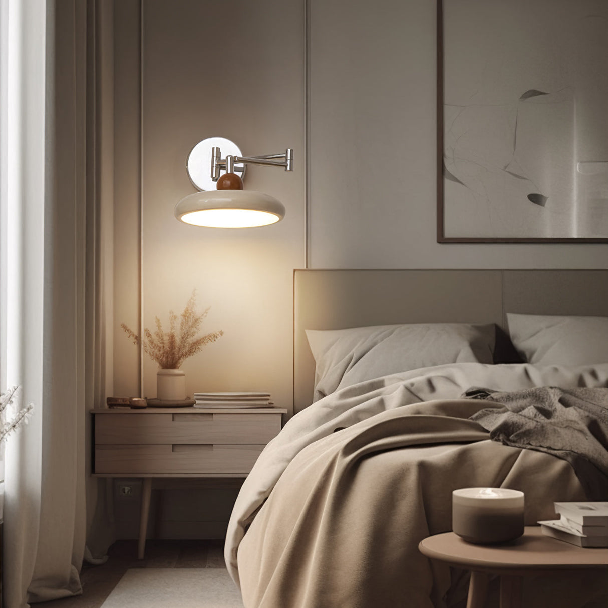 Väggmonterad Lola Svängarm Lampa – Minimalistisk Justerbar Belysning Carvallo