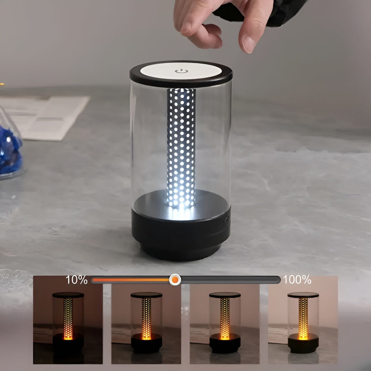 LED-bordlampa med touch – Varm stämningsljus för mysiga kvällar Carvallo