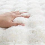 Lorvi - Plush Fashion Bubble Flower Mattor Carvallo