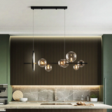 Lotte Handblåst Glas-Chandelier – Elegant design inspirerat av ljusblåsning, Höjdjusterbar, Enkel montering Carvallo