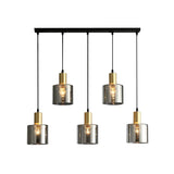 Lotte Taklampa – Modern taklampa i svart och guld med rökt glas, stilfull för samtida interiörer Carvallo