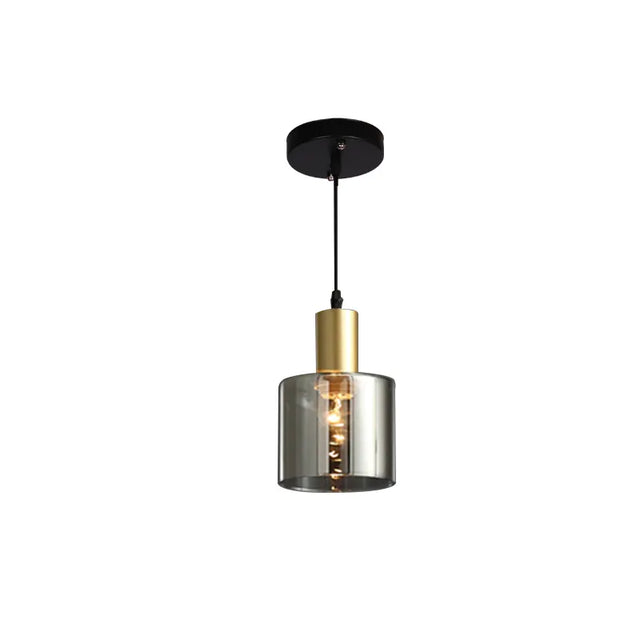 Lotte Taklampa – Modern taklampa i svart och guld med rökt glas, stilfull för samtida interiörer Carvallo