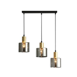 Lotte Taklampa – Modern taklampa i svart och guld med rökt glas, stilfull för samtida interiörer Carvallo