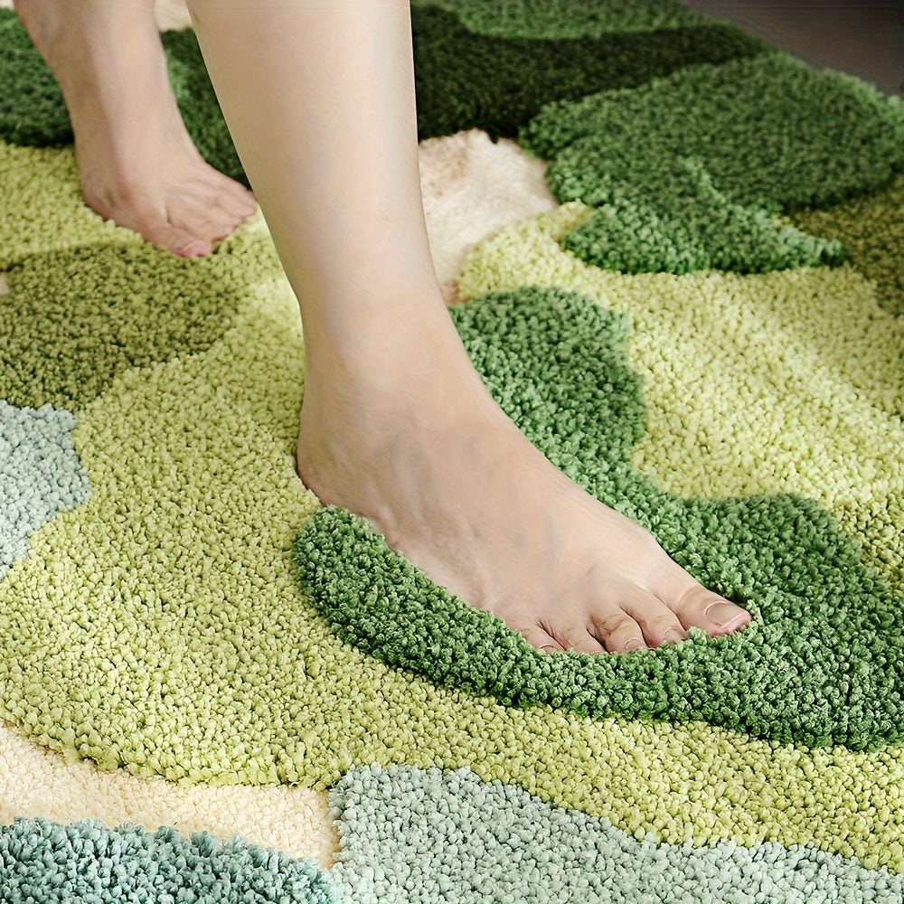 Luca Plush-badrug med elegant blommönster – Komfort & snabb fuktupptagning Carvallo