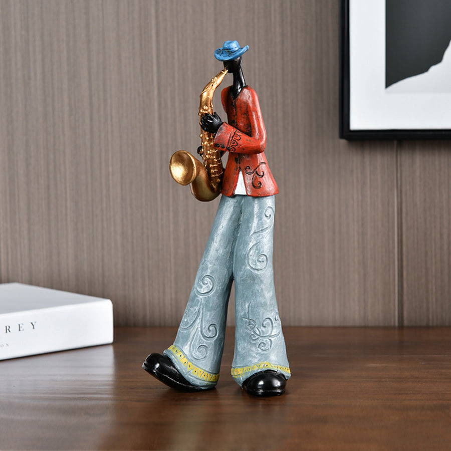 Väggkonst Resin Jazzmusiker Skulptur Carvallo