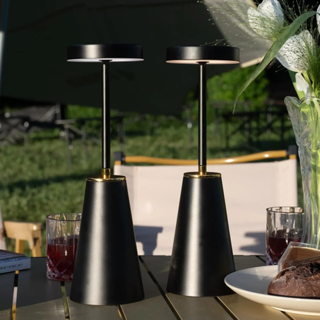 LumiFlex Trådlös Bordslampa – Trådlös LED-lampa med 3-färgs dimning, Touch-teknologi, 4000mAh batteri, Vattentålig Carvallo