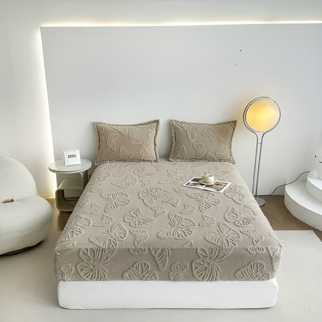 LuxQuilt Madrasskydd - Lyxigt Vadderat Mjölksammet Dammtålig Madrassöverdrag Carvallo