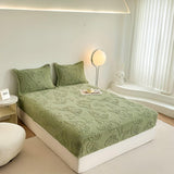 LuxQuilt Madrasskydd - Lyxigt Vadderat Mjölksammet Dammtålig Madrassöverdrag Carvallo