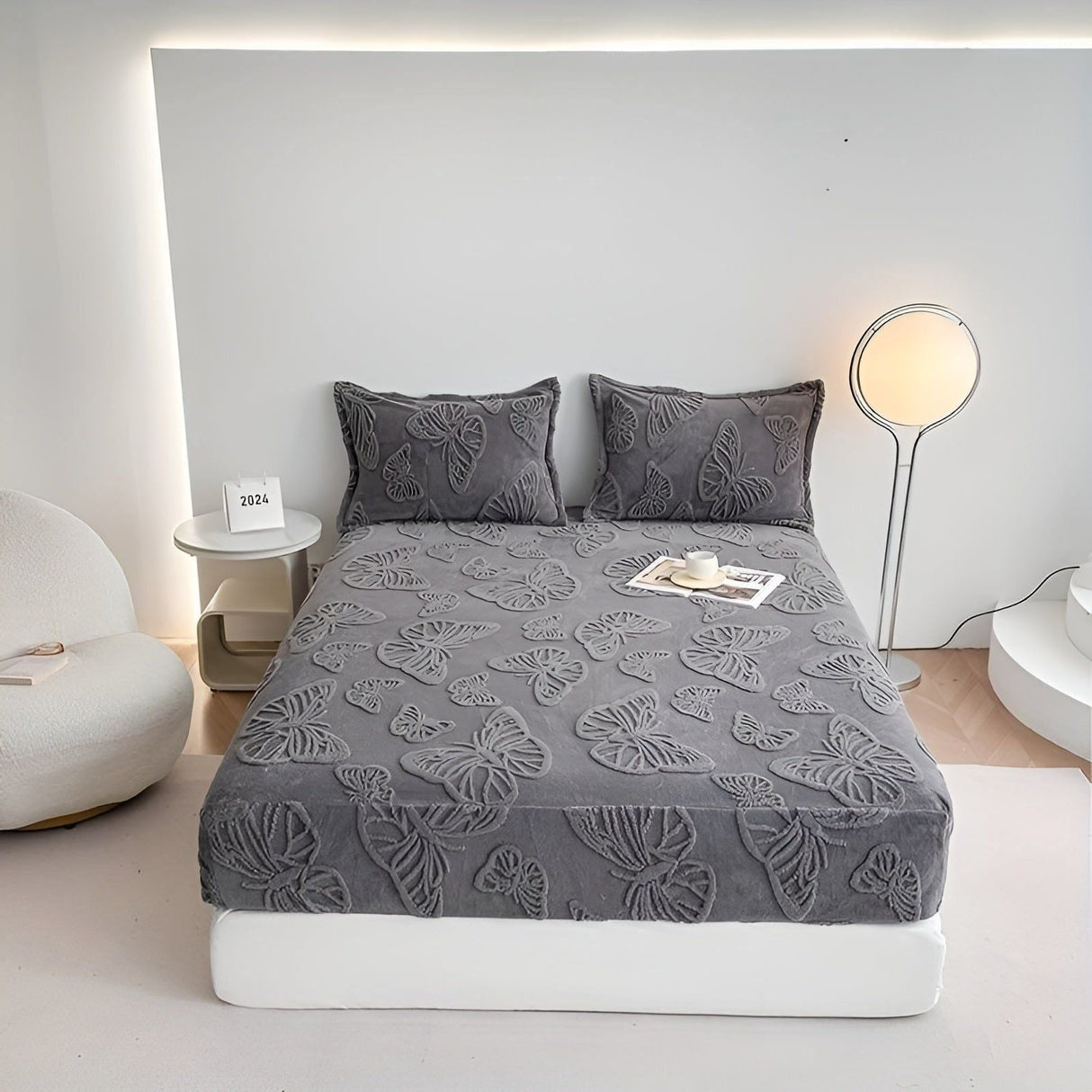 LuxQuilt Madrasskydd - Lyxigt Vadderat Mjölksammet Dammtålig Madrassöverdrag Carvallo