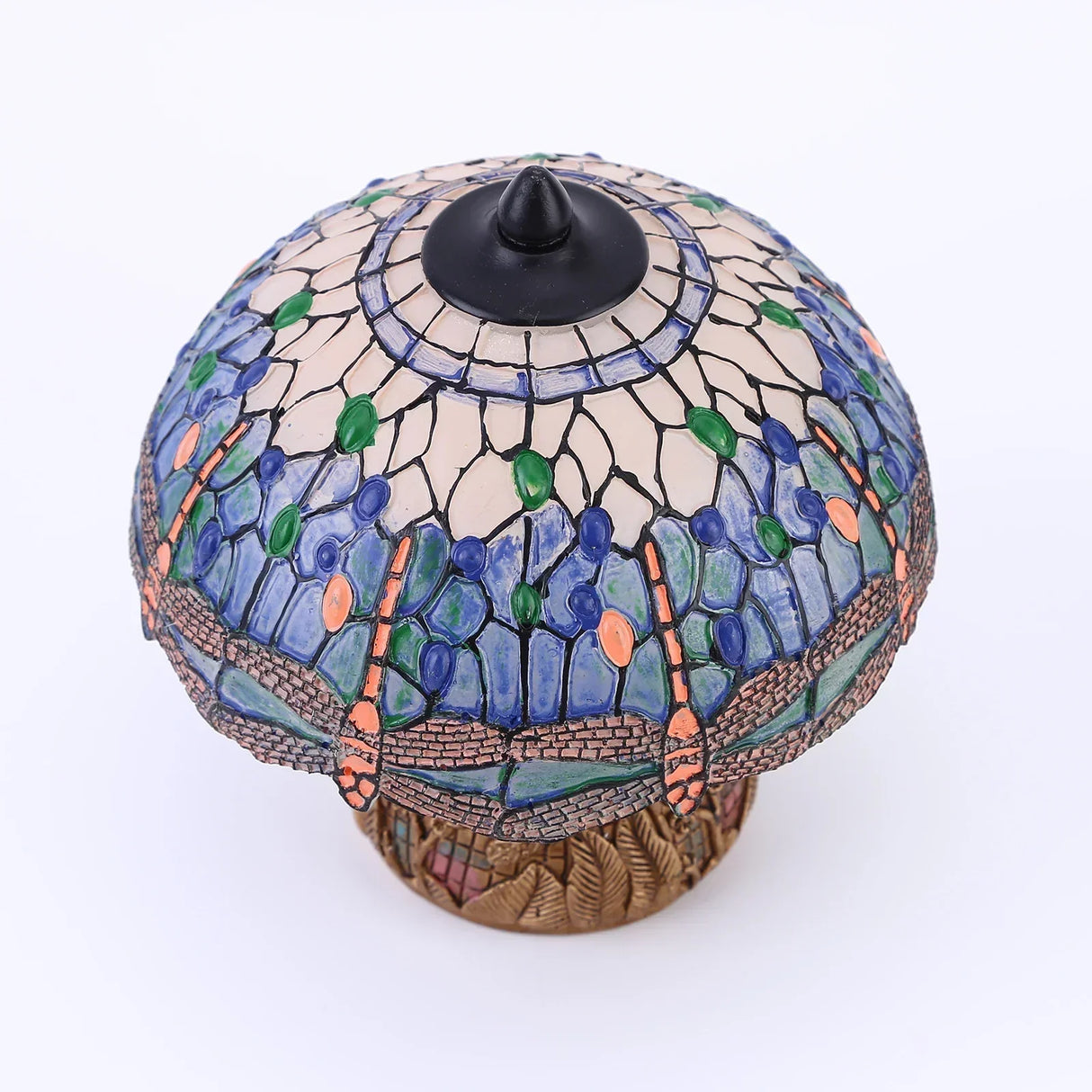 LuxeGlow - Vintage Bordslampa med Trollsländemönster och Art Nouveau Design Carvallo