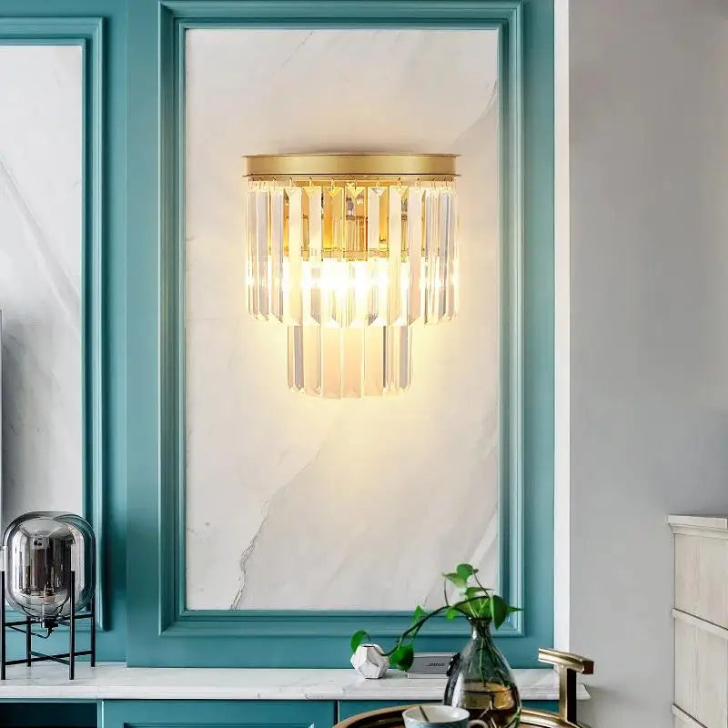 CrystalLuxe - Elegant Kristall Vägglampa Carvallo