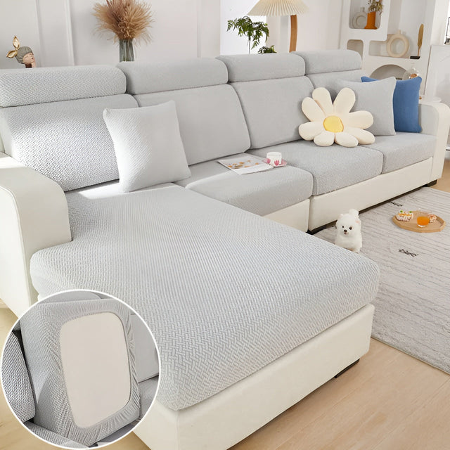 LuxeGuard Sofafodral – 360° Hel skydd med halkskyddsteknik, hållbar och elastisk Carvallo