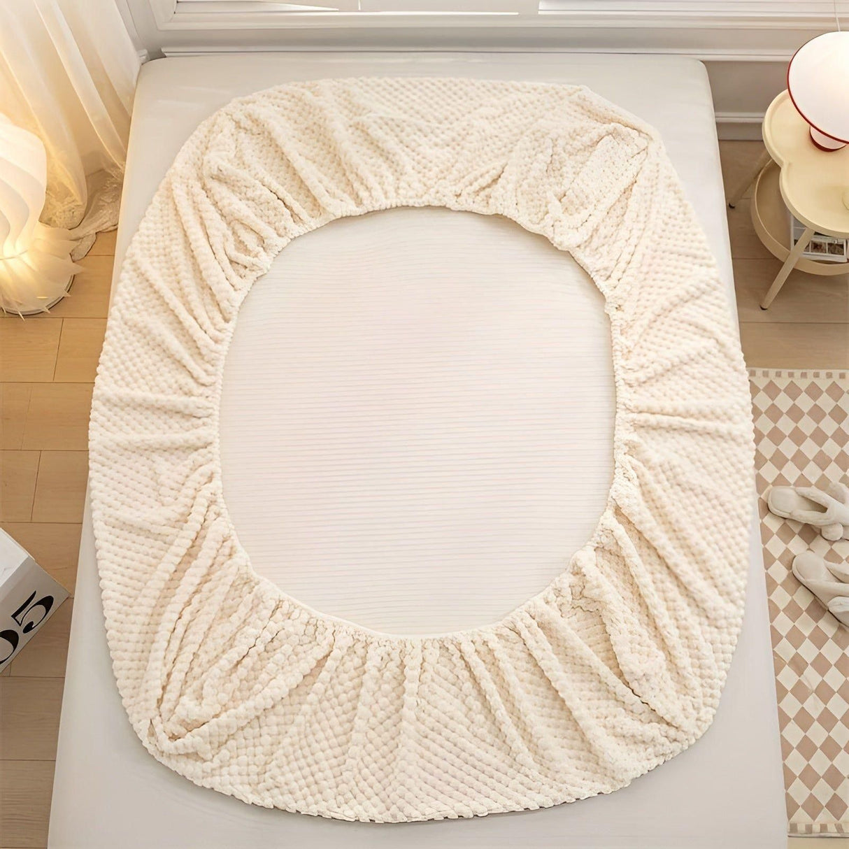 LuxeVelvet Duvet Cover - Lyx Anti-Rutsch Mjuk Sammet Spannlakan Madrasskydd Carvallo