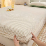 LuxeVelvet Duvet Cover - Lyx Anti-Rutsch Mjuk Sammet Spannlakan Madrasskydd Carvallo