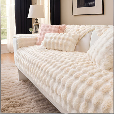 Luxe Cover Husdjursvänlig Fuskpäls Soffsats – Komfort & Stil Ren Carvallo