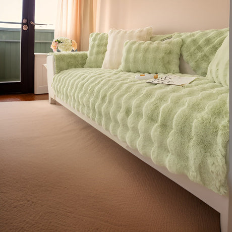 Luxe Cover Husdjursvänlig Fuskpäls Soffsats – Komfort & Stil Ren Carvallo