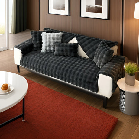 Luxe Cover Husdjursvänlig Fuskpäls Soffsats – Komfort & Stil Ren Carvallo