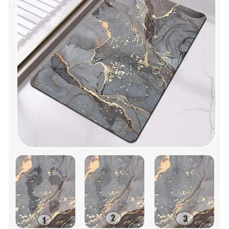 Lyxig halkfri marmorgolvmatta - Berikar ditt inre utrymme med exklusiv komfort och säkerhet Carvallo