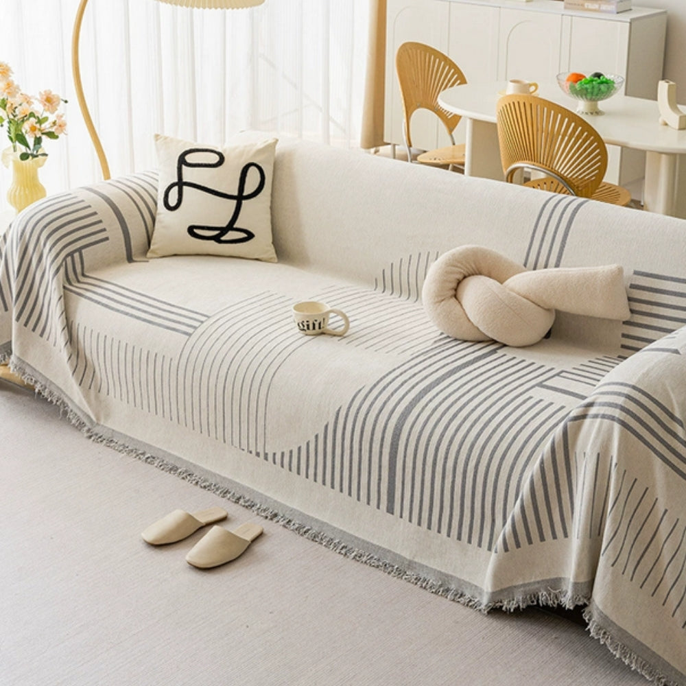 Lyxigt Snöflinga Chenille Sofföverdrag Carvallo