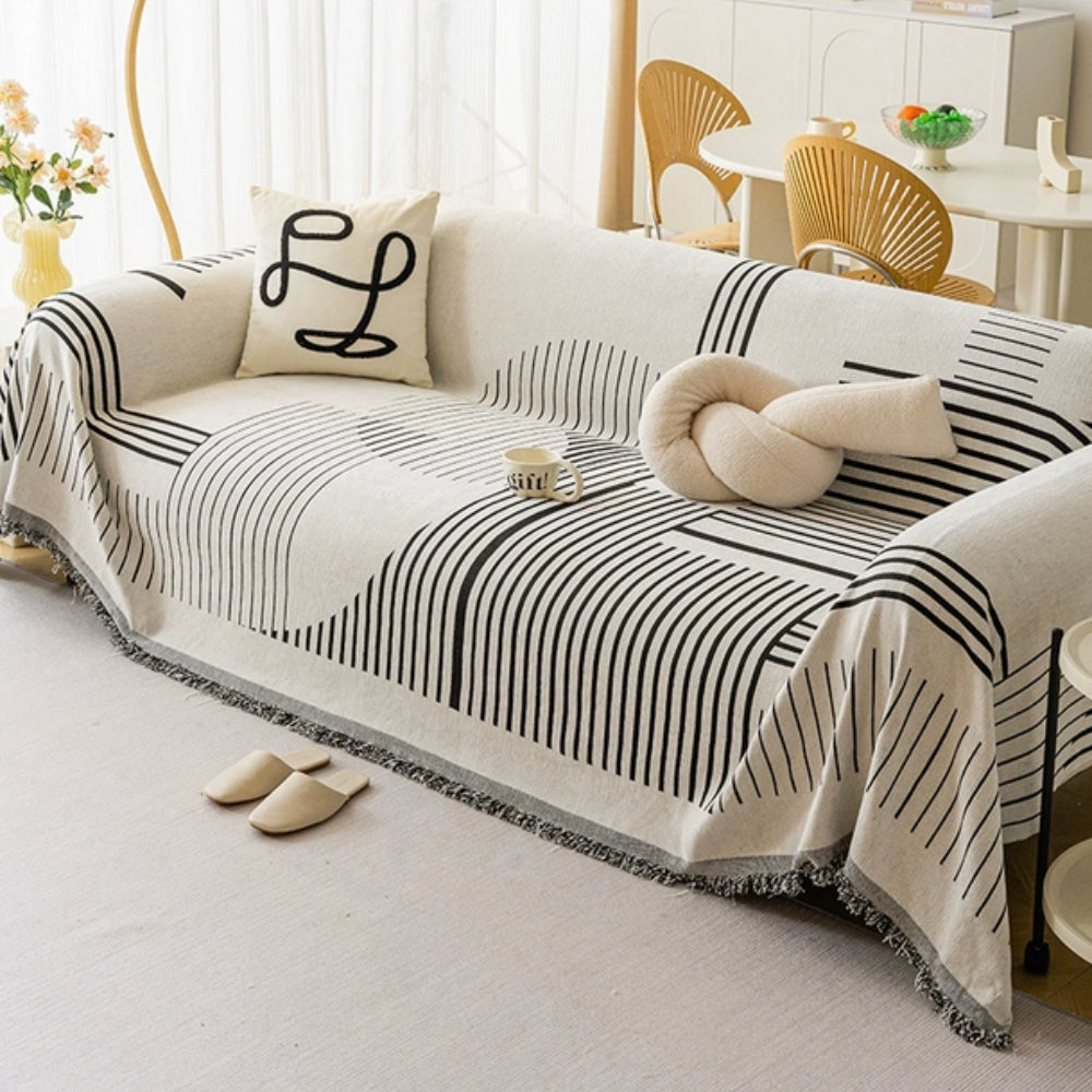 Lyxigt Snöflinga Chenille Sofföverdrag Carvallo