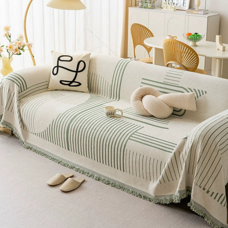 Lyxigt Snöflinga Chenille Sofföverdrag Carvallo