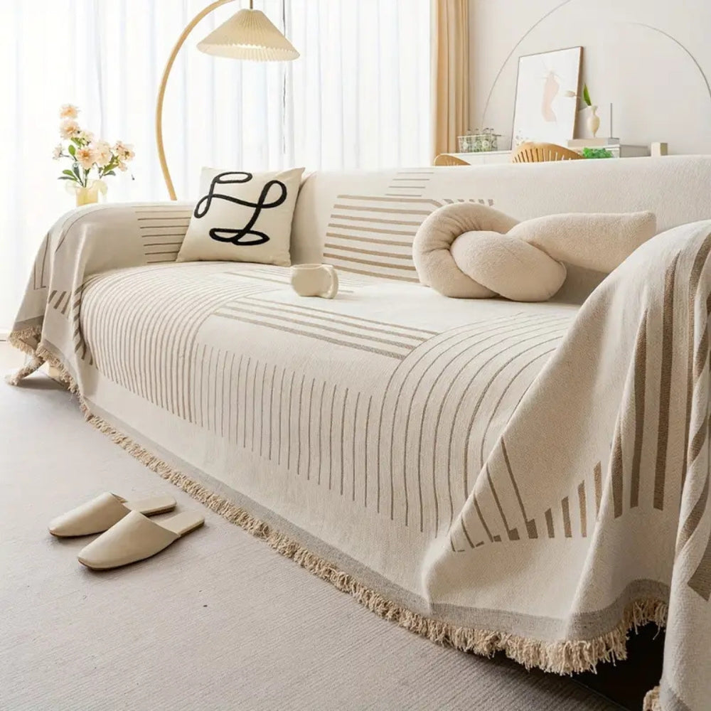 Lyxigt Snöflinga Chenille Sofföverdrag Carvallo