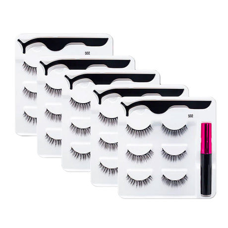 Set med magnetiska falska ögonfransar och eyeliner-Beauty-Hemnix-Hemnix