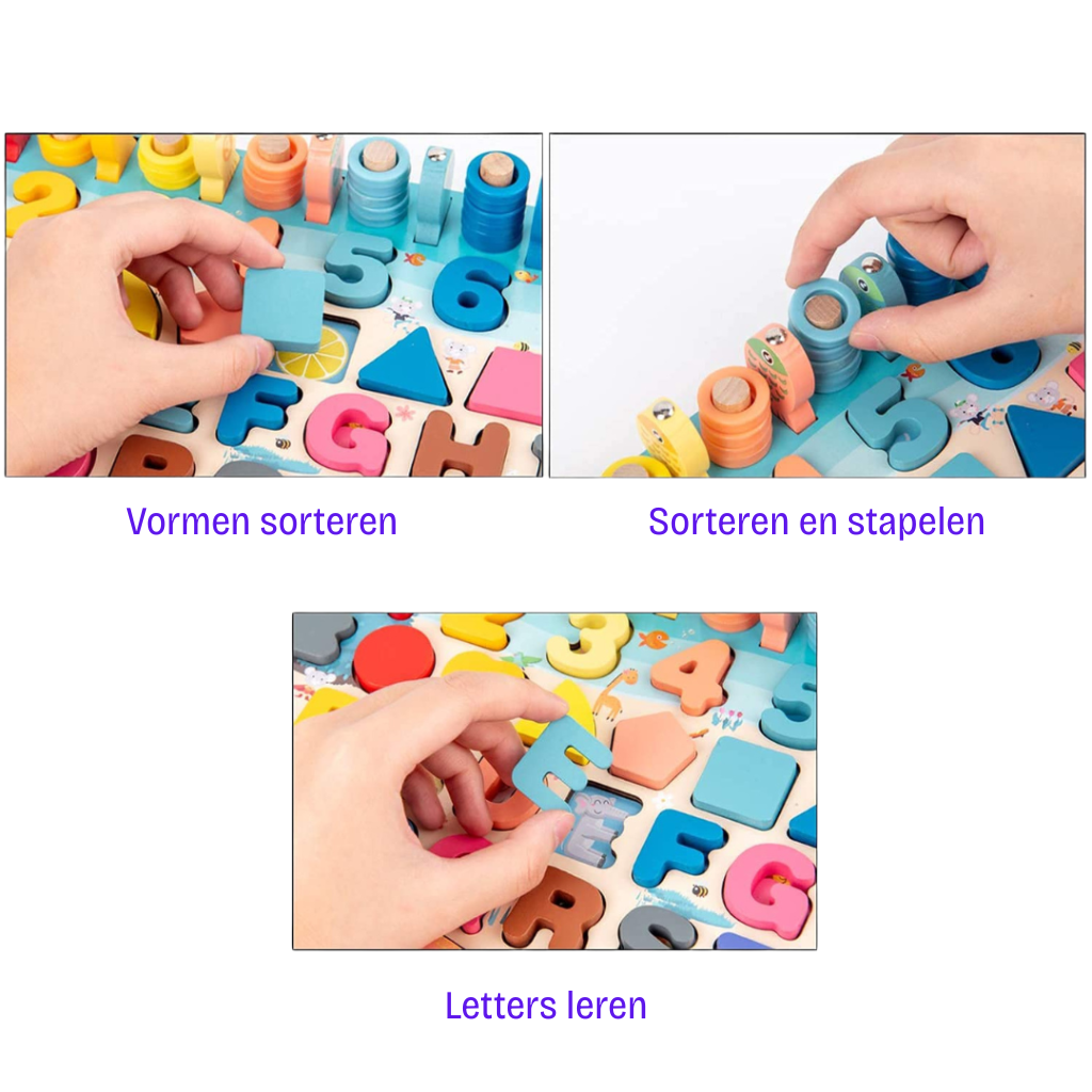 Utbildande Träleksaker Montessori Pusselbräda Carvallo