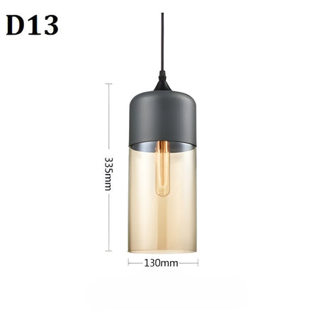 Geometrisk Glas-Pendellampa – Svart & Bärnsten | Stilren Belysning Carvallo