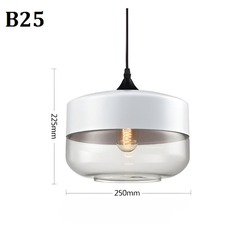 Geometrisk Glas-Pendellampa – Svart & Bärnsten | Stilren Belysning Carvallo