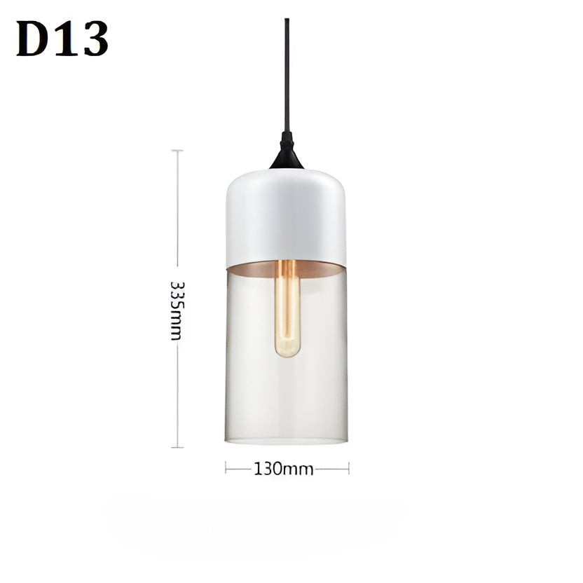 Geometrisk Glas-Pendellampa – Svart & Bärnsten | Stilren Belysning Carvallo