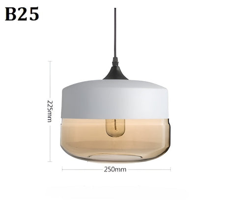 Geometrisk Glas-Pendellampa – Svart & Bärnsten | Stilren Belysning Carvallo