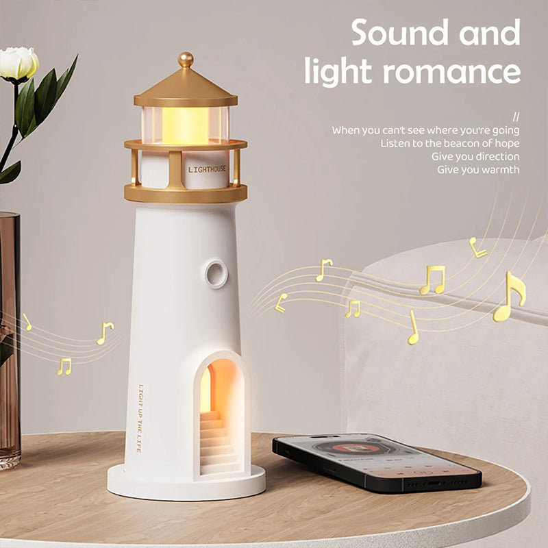 Lighthouse Moon Projektor Lampa – Bluetooth Musik Stjärnklart Nattljus Carvallo