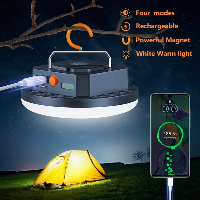 Uppladdningsbar Kraftfull LED Campinglampa – Magnetisk LED Bärbar Tältlampa Carvallo