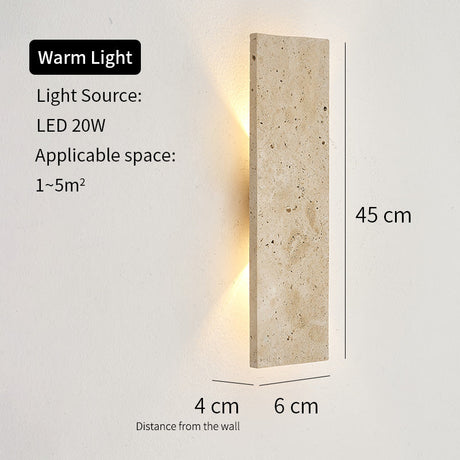 Utomhus vattentät LED-vägglampa med design av natursten – Mångsidig sconce-lampa för inomhus- och utomhusbruk Carvallo
