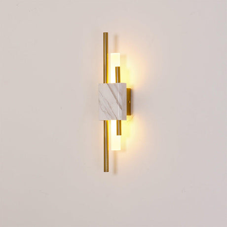Marmor LED Vägglampa | Modern Sconce | 18/24 Tum | Energisnål | Brick by Brick Carvallo