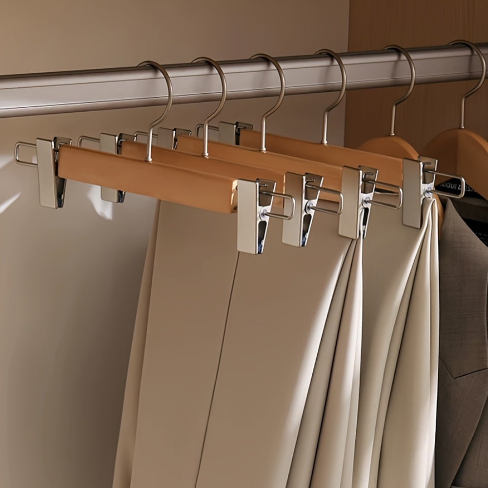 Maxwell Premium Wood Pants Hanger with Clip Carvallo
