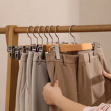 Maxwell Premium Wood Pants Hanger with Clip Carvallo