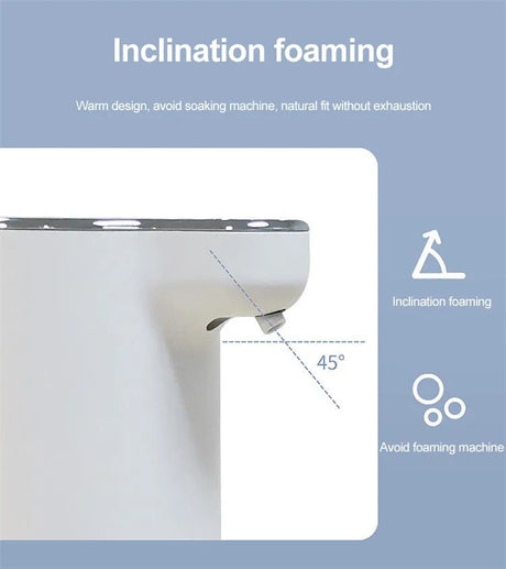 Carvallo Seifenspender Hygisense FoamTouch | Automatisk skumdispenser | 300 ml | Vit | För bad, kök & företag Carvallo