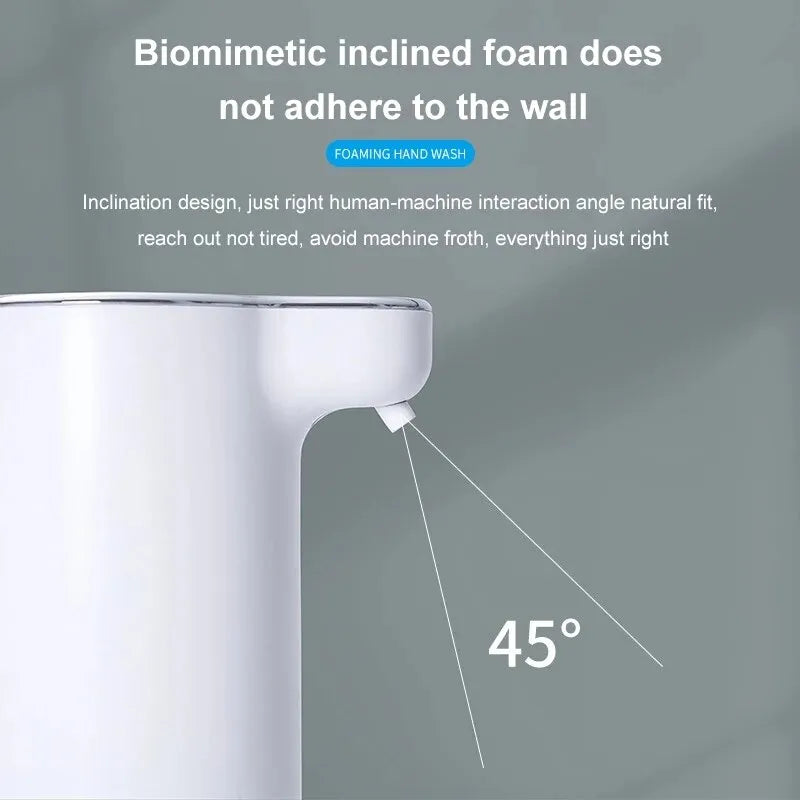 Carvallo Seifenspender Hygisense FoamTouch | Automatisk skumdispenser | 300 ml | Vit | För bad, kök & företag Carvallo